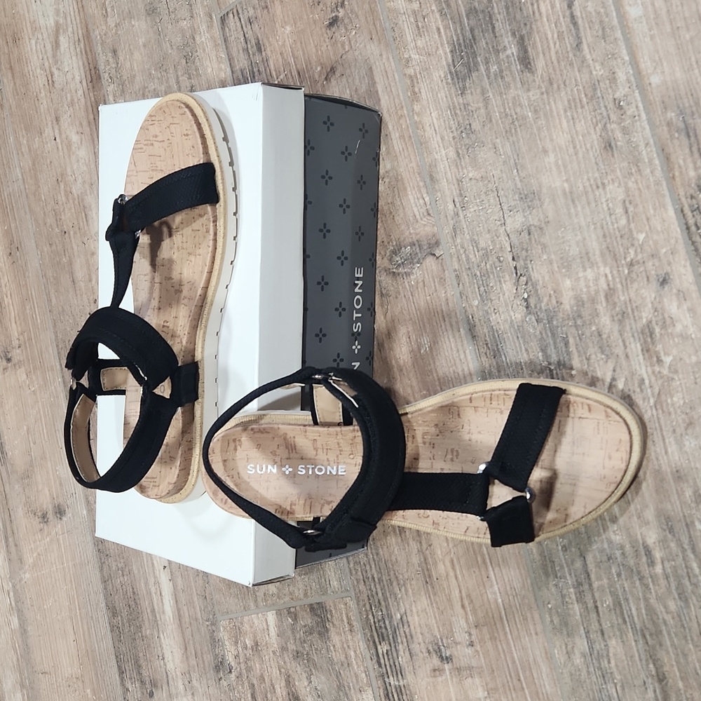 Sun + Stone Womens Zoeyy Casual Slingback Sandals